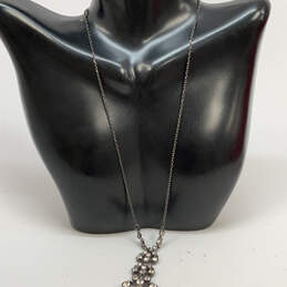 Designer Givenchy Silver-Tone Sparkle Rhinestone Pendant Necklace
