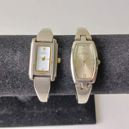 Pair of Silver Tone Anne Klein Women's Wristwatches image number 1