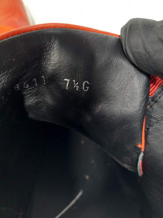 Gucci Hudson Men's Black & Orange Shoes Size 7.5 image number 6
