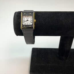 Designer Seiko Black Square Dial Adjustable Strap Quartz Analog Wristwatch