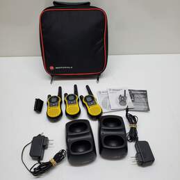 Motorola TalkAbout Two-Way Radio Set MT351R-3 Walkies& 2Double Chargers UNTESTED