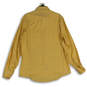NWT Mens Yellow Button Front Spread Collar Long Sleeve Dress Shirt Size M image number 2
