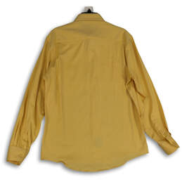 NWT Mens Yellow Button Front Spread Collar Long Sleeve Dress Shirt Size M alternative image