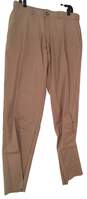 NWT Mens Khaki Flat Front Straight Leg Casual Dress Pants image number 1
