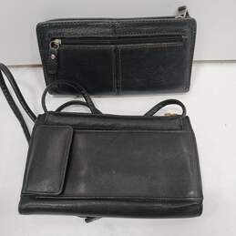Pair of Fossil Black Leather Wallet & Purse alternative image