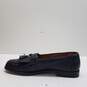 Mezlan Platinum Black Genuine Ostrich Leather Kiltie Loafers Shoes Men's Size 8.5 M image number 2