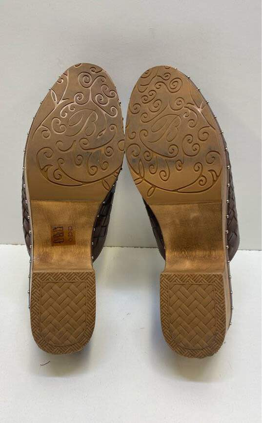 Brighton Leather Crosby Woven Mule Sandals Brown 8.5 image number 6