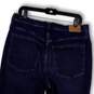 Womens Blue Denim Dark Wash Pockets Stretch Skinny Leg Jeans Size 31 image number 4