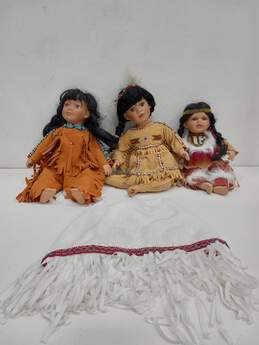 4 Native American Girl Dolls