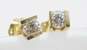 14K Yellow Gold Diamond Stud Earrings 0.6g image number 2