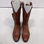 Men's Brown Tony Lama Marbled  Chocolate Leather Western Boots Size 6 1/2D NWT image number 3
