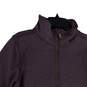 Womens Purple 1/2 Zip Kangaroo Pocket Pullover Sweatshirt Size L 12-14 image number 3