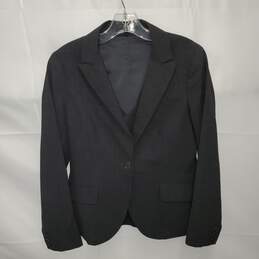 Theory Wool Blend Dark Gray Blazer Jacket Size 8