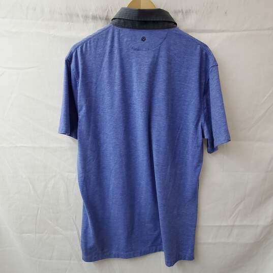 Lululemon Mens Blue & Gray Collared Athletic Shirt image number 2