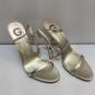 G by GUESS Roselyn Gold Leather Strap Sandal Heels Shoes Size 10 M image number 7