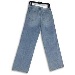 NWT Pistola Womens Blue Denim Medium Wash Wide Leg Jeans Size 27 alternative image