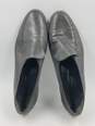 Authentic BALLY Gray Leather Loafers M 10M image number 6