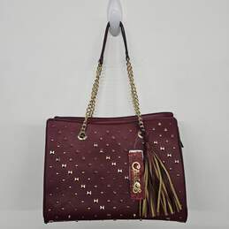 Red Studded Tote Purse