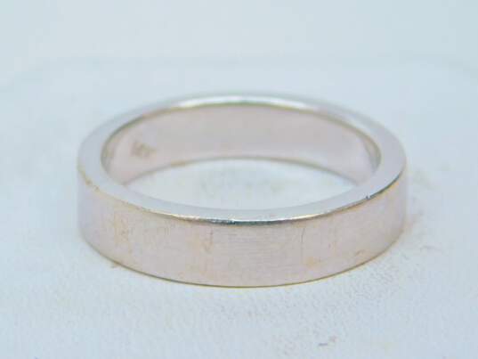 14K White Gold Chunky Wedding Band Ring 6.0g image number 1