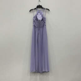 Womens Purple Spaghetti Strap Sleeveless Back Zip Long Maxi Dress Size 6 alternative image