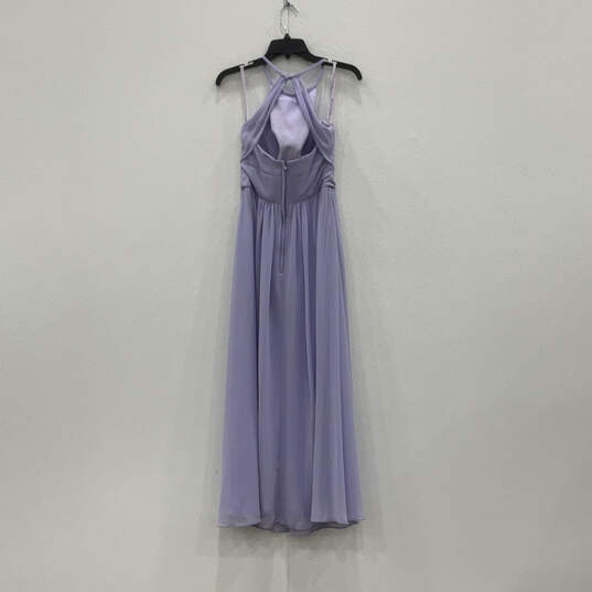 Womens Purple Spaghetti Strap Sleeveless Back Zip Long Maxi Dress Size 6 image number 2