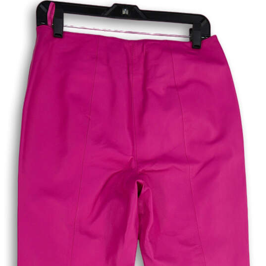 NWT Womens Pink Flat Front Straight Leg Pull-On Ankle Pants Size 10 image number 4