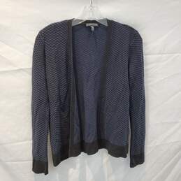 Eileen Fisher Long Sleeve Navy Blue/Black Cardigan Sweater Size XS