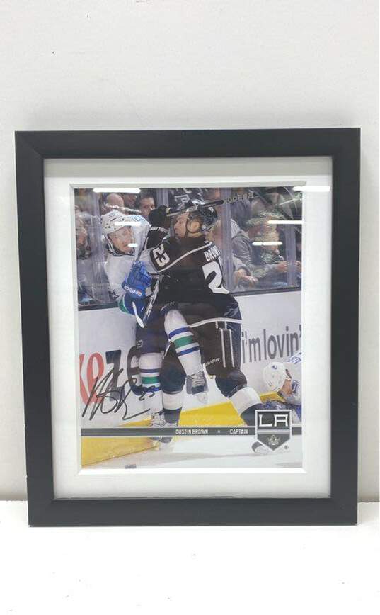 Framed Matted & Signed 8" x 10" Photo of Dustin Brown - L.A. Kings image number 1