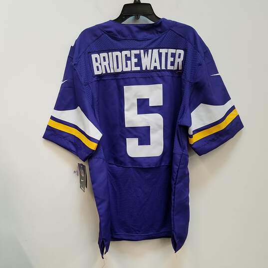NWT Mens Purple Minnesota Vikings Teddy Bridgewater #5 NFL Jersey Size 52 image number 2