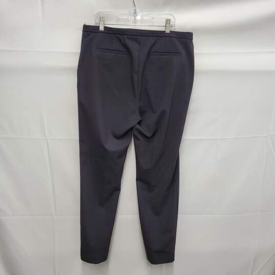 Ellen Tracy WM's Charcoal Gray Side Zip Stretch Cotton Slacks Size 10 image number 2