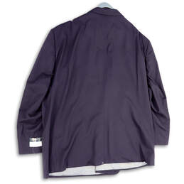 NWT Mens Black Long Sleeve Notch Lapel Pockets Two Button Blazer Size 70L alternative image