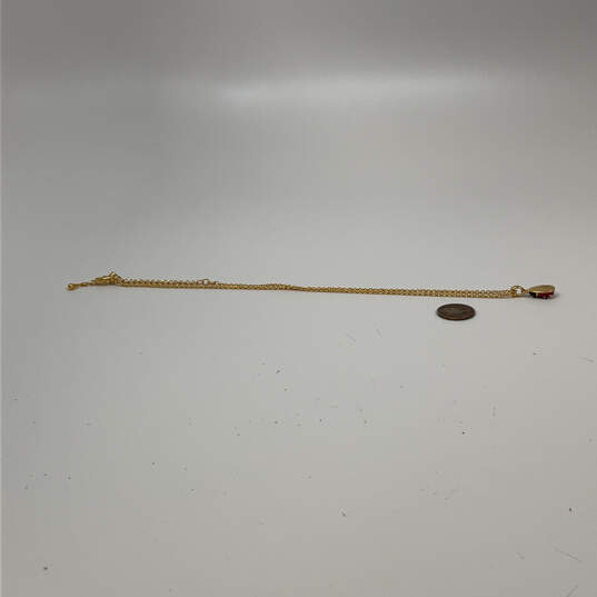 Designer Joan Rivers Gold-Tone Adjustable Lady Bug Chain Pendent Necklace image number 3