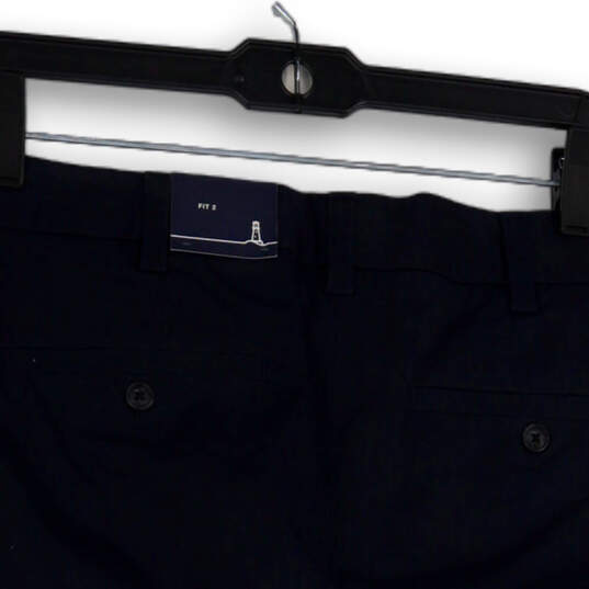 NWT Womens Blue Flat Front Welt Pocket Bermuda Shorts Size 10 image number 4