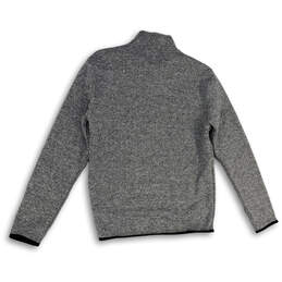 Womens Gray Long Sleeve Mock Neck Half Zip Pullover Sweater Size Small alternative image