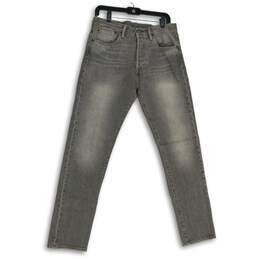 Levi Strauss & Co. Womens 501 Gray Denim Medium Wash Skinny Leg Jeans Size 31X32