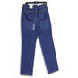 NWT Womens Blue Denim 5-Pocket Design Straight Leg Jeans Size 12L image number 2