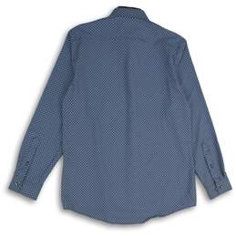 NWT J. Ferrar Mens Blue Geometric Spread Collar Long Sleeve Button-Up Shirt Sz M alternative image
