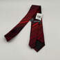 NWT Mens Red Black Vermont Striped Silk Keeper Loop Adjustable Necktie image number 2