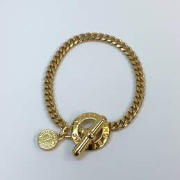 Designer Marc Jacobs Gold-Tone Curb Link Toggle Chain Bracelet alternative image