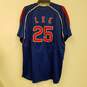 Mens Blue Chicago Cubs Derrek Lee #25 Baseball MLB Jersey Size X-Large image number 2