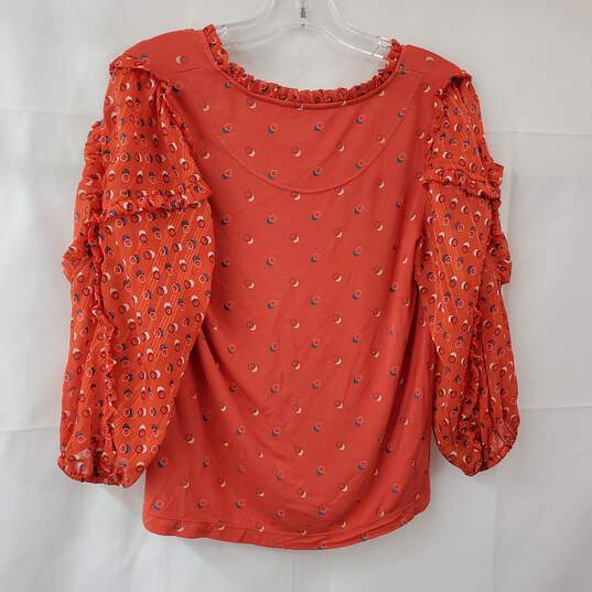 Anthropologie Maeve Red Blouse Top Women's SP image number 3