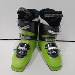 Men's Green & Black Salomon Ski Boots Size 8