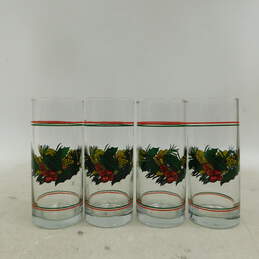 Vintage Kopin Christmas Heritage Glasses Set of 4