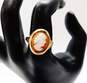 VNTG 14K Yellow Gold Carved Cameo Ring 3.0g image number 1
