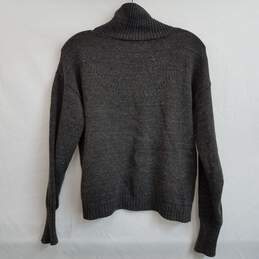 Women's dark gray turtleneck sweater size 6 alternative image