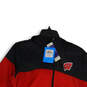 NWT Womens Red Black Wisconsin Badgers Full Zip Windbreaker Jacket Size M image number 3