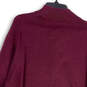 NWT Mens Purple Knitted Quarter Zip Mock Neck Long Sleeve Sweater Size 3XL image number 2