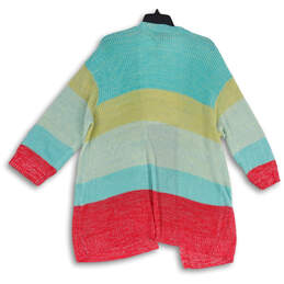 NWT Womens Multicolor Long Sleeve Open Front Cardigan Sweater Size 18/20 alternative image