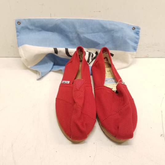 Toms Classic Slip On Shoes Red 7.5 image number 6