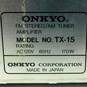 VNTG Onkyo Brand TX-15 Model FM Stereo/AM Tuner Amplifier w/ Power Cable image number 8
